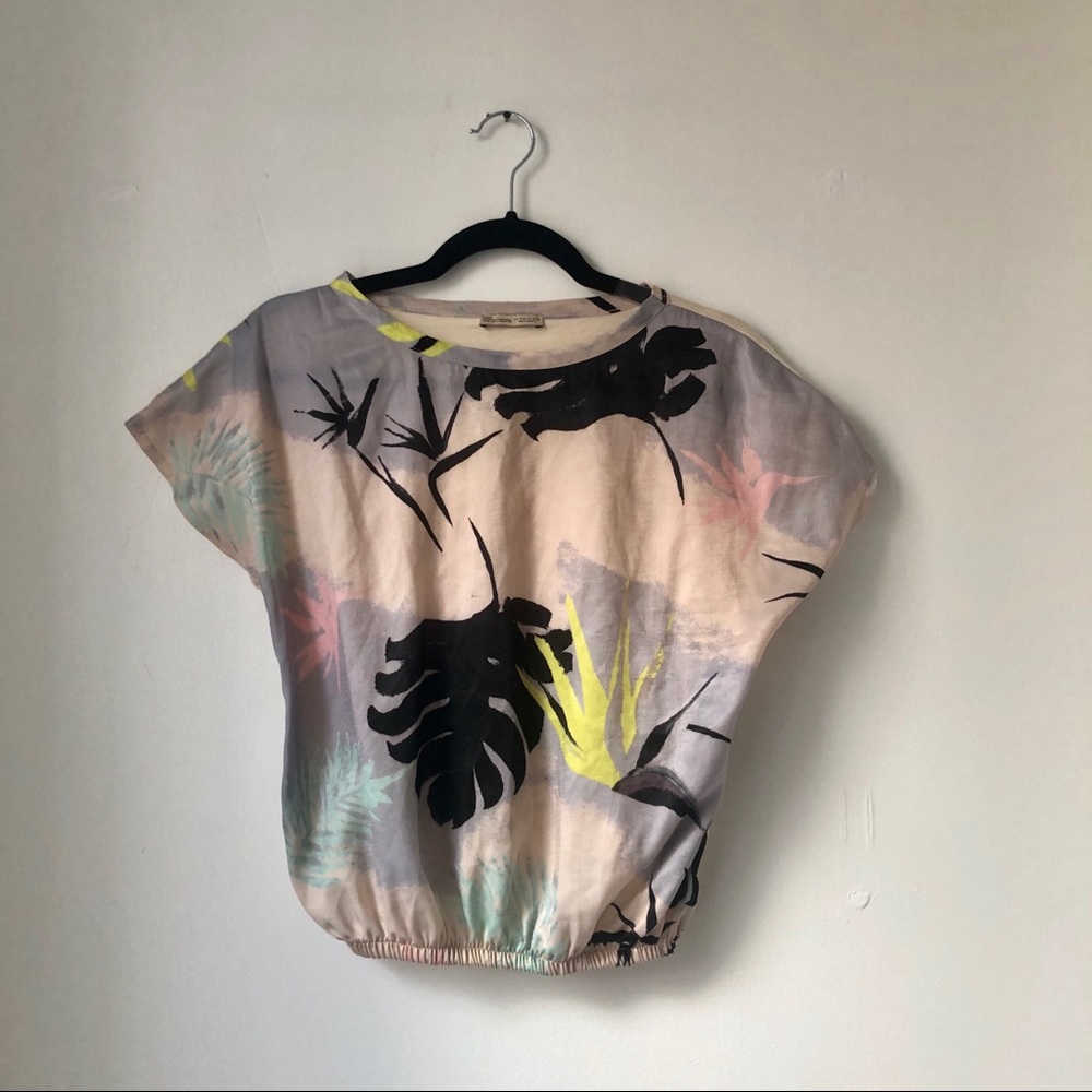 Zara artsy jungle print top